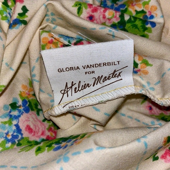 Vintage Gloria Vanderbilt Atelier Martex Floral Sheets - Picture 6 of 8